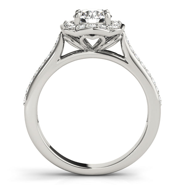 14K White Gold Engagement Ring With 1.07 TCW Diamond (I1, H-I)