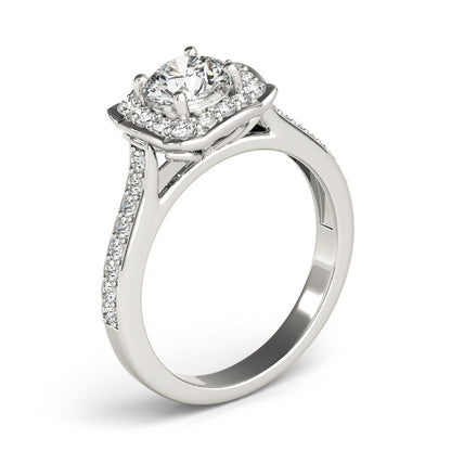 14K White Gold Engagement Ring With 1.07 TCW Diamond (I1, H-I)