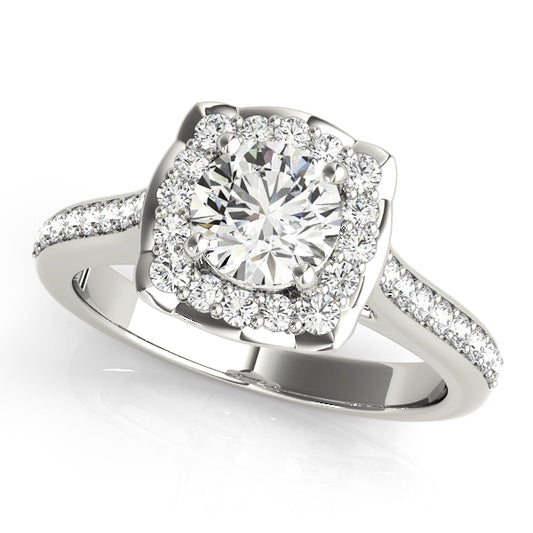 14K White Gold Engagement Ring With 1.07 TCW Diamond (I1, H-I)