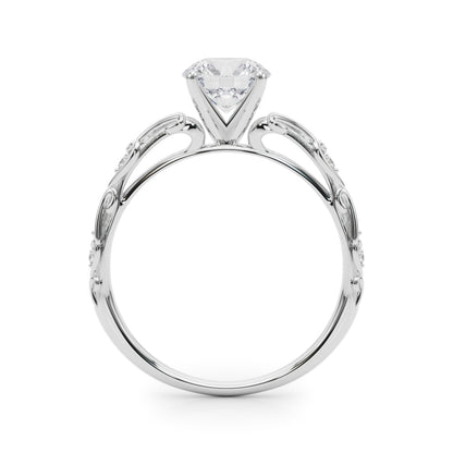 14K White Gold Engagement Ring With 0.03 TCW Diamond (SI1-SI2, G-H)