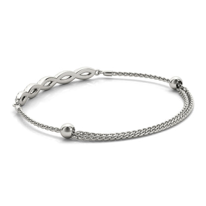 14K White Gold Diamond Crossover Bracelet With 0.44 TCW Diamond (SI2, H-I)