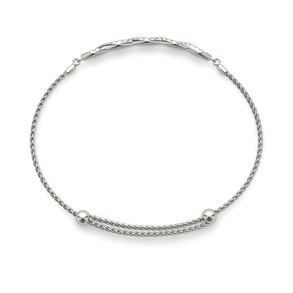 14K White Gold Diamond Crossover Bracelet With 0.44 TCW Diamond (SI2, H-I)