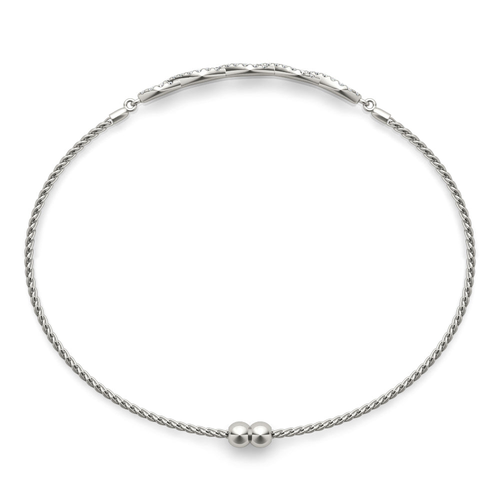 14K White Gold Diamond Crossover Bracelet With 0.44 TCW Diamond (SI2, H-I)