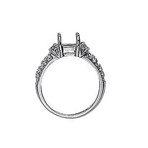 14K White Gold Color Rings Oval With 0.41 TCW Diamond (SI2, H-I)