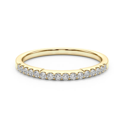 14K Yellow Gold Wedding Band With 0.16 TCW Diamond (SI1-SI2, G-H)