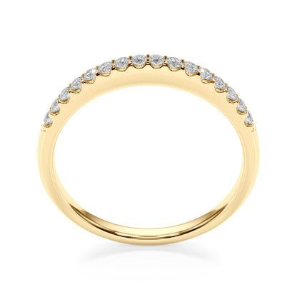 14K Yellow Gold Wedding Band With 0.16 TCW Diamond (SI1-SI2, G-H)