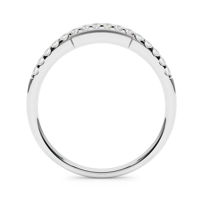 14K White Gold Wedding Band With 0.16 TCW Diamond (SI1-SI2, G-H)