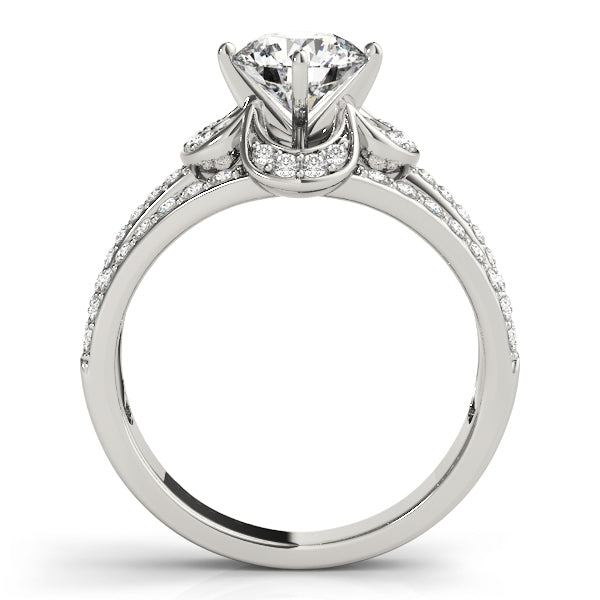 14K White Gold Engagement Rings Multirow With 0.58 TCW Diamond (SI1-SI2, G-H)