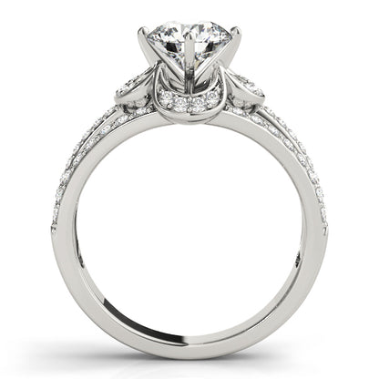 14K White Gold Engagement Rings Multirow With 0.58 TCW Diamond (SI1-SI2, G-H)