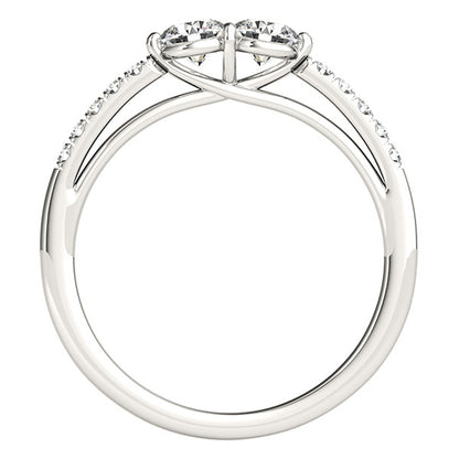 14K White Gold Two Stone Ring With 0.65 TCW Diamond (SI2, H-I)