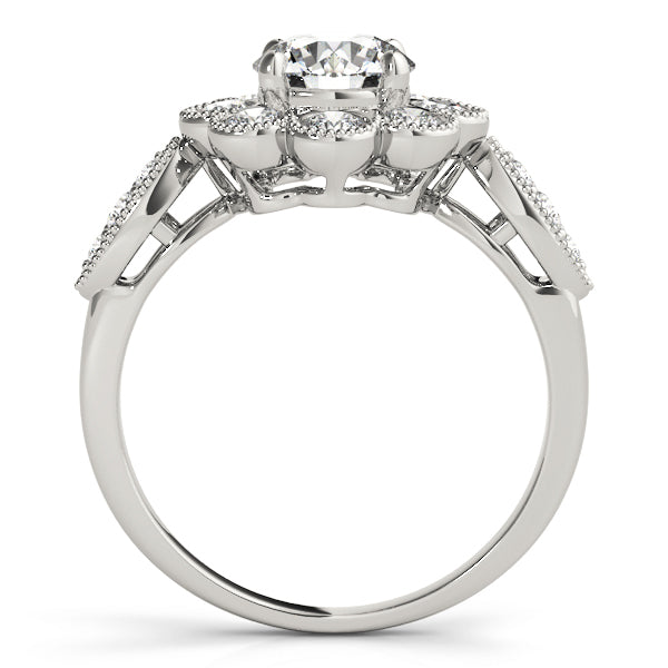 14K White Gold Engagement Ring With 0.55 TCW Diamond (I1, H-I)