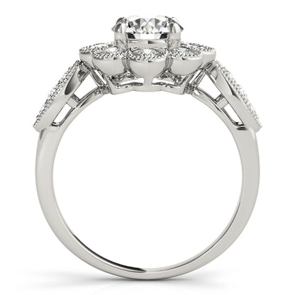 14K White Gold Engagement Ring With 0.55 TCW Diamond (I1, H-I)