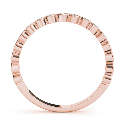 14K Rose Gold Stackable Ring With 0.12 TCW Diamond (SI2, H-I)