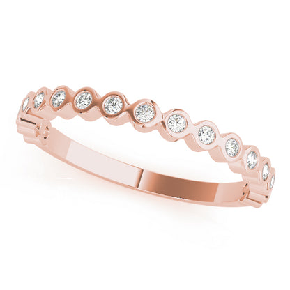 14K Yellow Gold Stackable Ring With 0.12 TCW Diamond (Lab Grown VS-SI1, E/F/G)