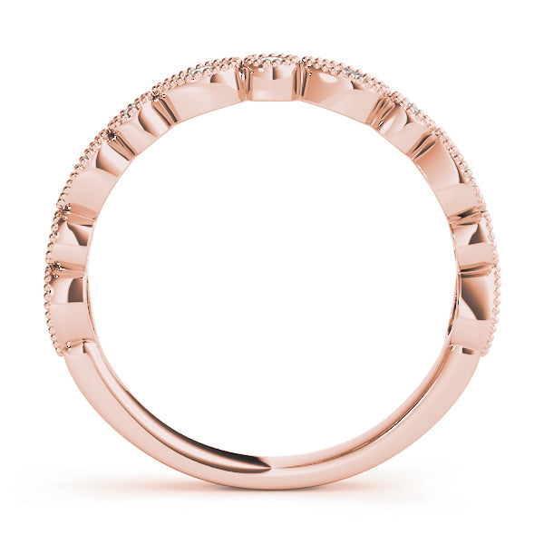 14K Rose Gold Stackable Ring With 0.16 TCW Diamond (SI2, H-I)