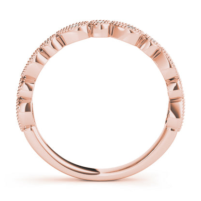 14K Rose Gold Stackable Ring With 0.16 TCW Diamond (SI2, H-I)
