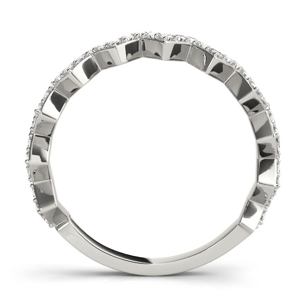 14K White Gold Stackable Ring With 0.32 TCW Diamond (SI1-SI2, G-H)