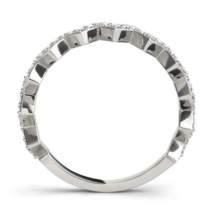 14K White Gold Stackable Ring With 0.32 TCW Diamond (SI1-SI2, G-H)