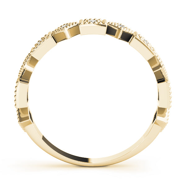 14K Yellow Gold Stackable Ring With 0.06 TCW Diamond (SI2, H-I)