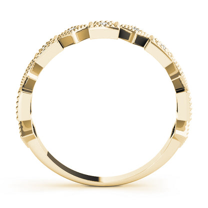 14K Yellow Gold Stackable Ring With 0.06 TCW Diamond (SI2, H-I)
