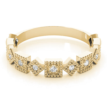 14K Yellow Gold Stackable Ring With 0.06 TCW Diamond (SI2, H-I)