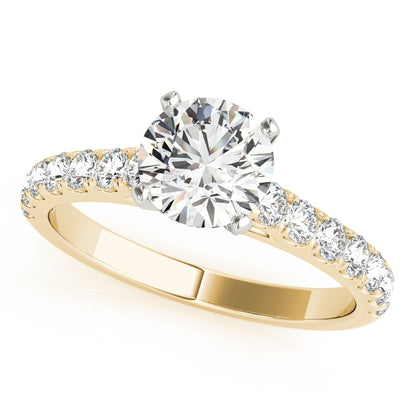 14K Yellow Gold 1/4 Cttw 1/2 Way Around Band With 0.23 TCW Diamond (I1, H-I)