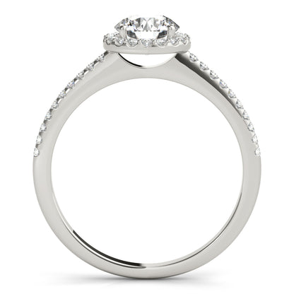 14K White Gold Halo Ring With 0.68 TCW Diamond (I1, H-I)