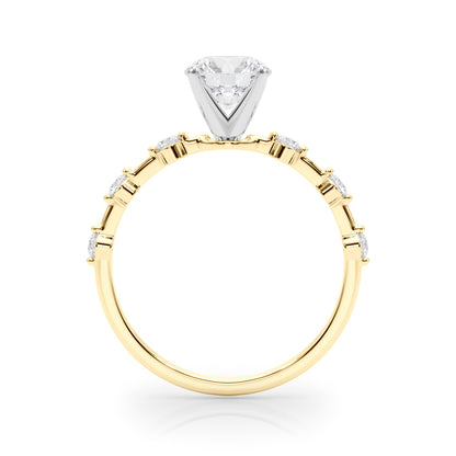 14K Yellow Gold Engagement Ring With 0.18 TCW Diamond (SI1-SI2, G-H)