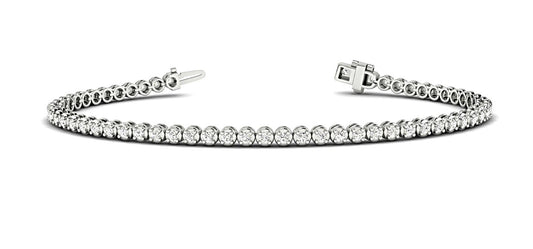 14K White Gold Tennis Bracelet With 1.18 TCW Diamond (I1, H-I)