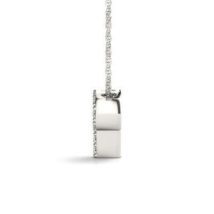 14K White Gold 1/15 Cttw P Initial With 0.06 TCW Diamond (I3 H-J)