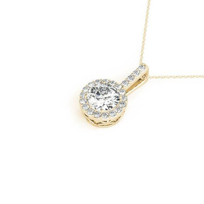 14K Yellow Gold Pendants Halo With 0.36 TCW Diamond (SI2, H-I)