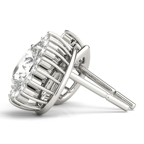 14K White Gold Earrings Color Pear With 0.20 TCW Diamond (SI2, H-I)