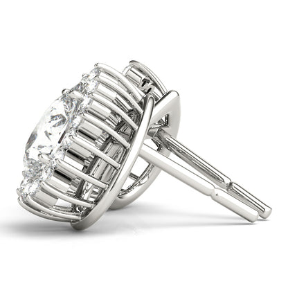 14K White Gold Earrings Color Pear With 0.20 TCW Diamond (SI2, H-I)