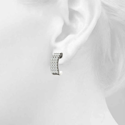 14K White Gold Fashion Earrings With 0.48 TCW Diamond (SI2, H-I)