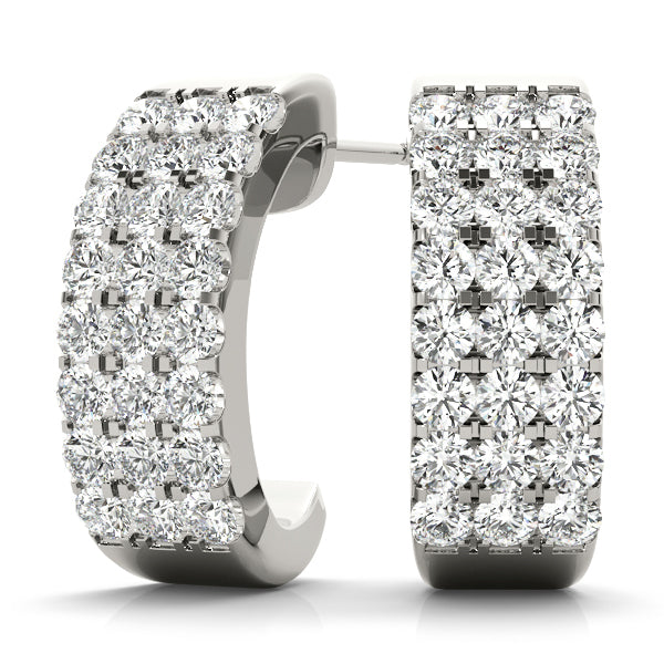 14K White Gold Fashion Earrings With 0.48 TCW Diamond (SI2, H-I)