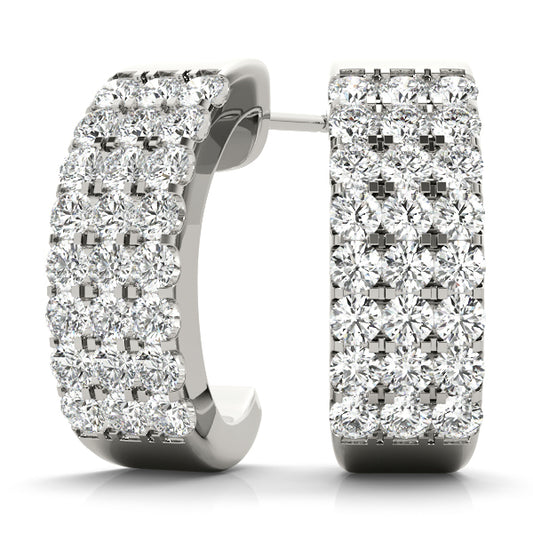 14K White Gold Fashion Earrings With 0.48 TCW Diamond (SI2, H-I)