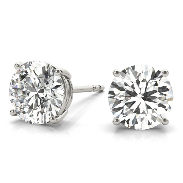 14K White Gold (3/8 Cttw) .15 Ct 4 Prong Wire Earrings With 0.20 TCW Diamond (SI2, H-I)