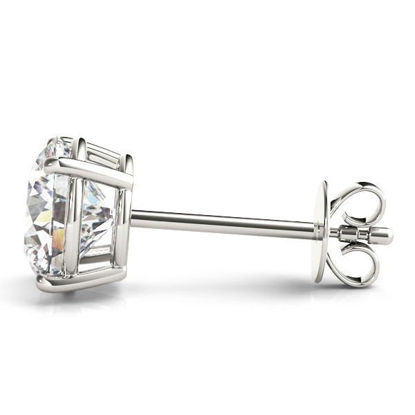 14K White Gold (3/8 Cttw) .15 Ct 4 Prong Wire Earrings With 0.20 TCW Diamond (SI2, H-I)