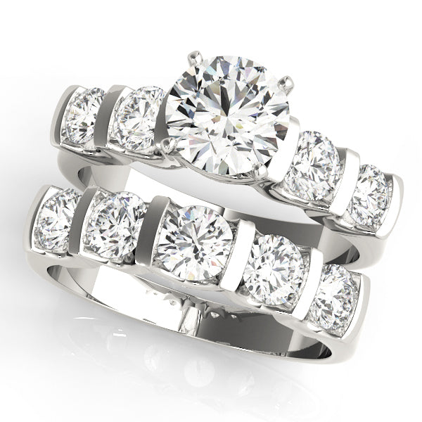 14K White Gold Engagement Rings Single Row Prong Set With 0.70 TCW Diamond (SI1-SI2, G-H)
