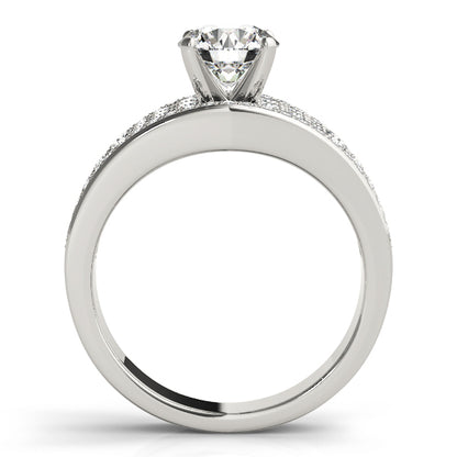 14K White Gold Engagement Rings Multirow With 0.31 TCW Diamond (SI1-SI2, G-H)