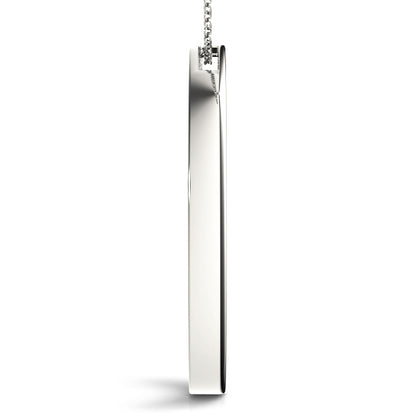 14K White Gold Pendants Circle With 0.49 TCW Diamond (SI2, H-I)