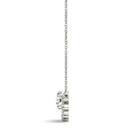 14K White Gold Fashion Pendant With 0.11 TCW Diamond (SI2, H-I)