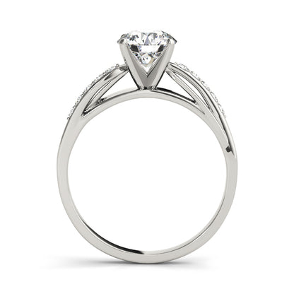14K White Gold Engagement Rings Bypass With 0.10 TCW Diamond (SI1-SI2, G-H)
