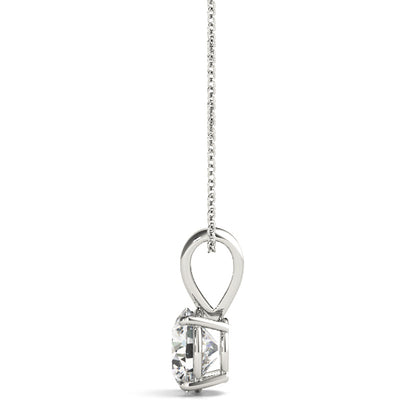 14K White Gold 60pt(5.4)4pr Wire Pendant With 0.60 TCW Diamond (Lab Grown VS-SI1, E/F/G)