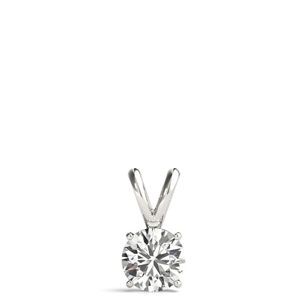 14K White Gold 60pt(5.4)4pr Wire Pendant With 0.60 TCW Diamond (Lab Grown VS-SI1, E/F/G)