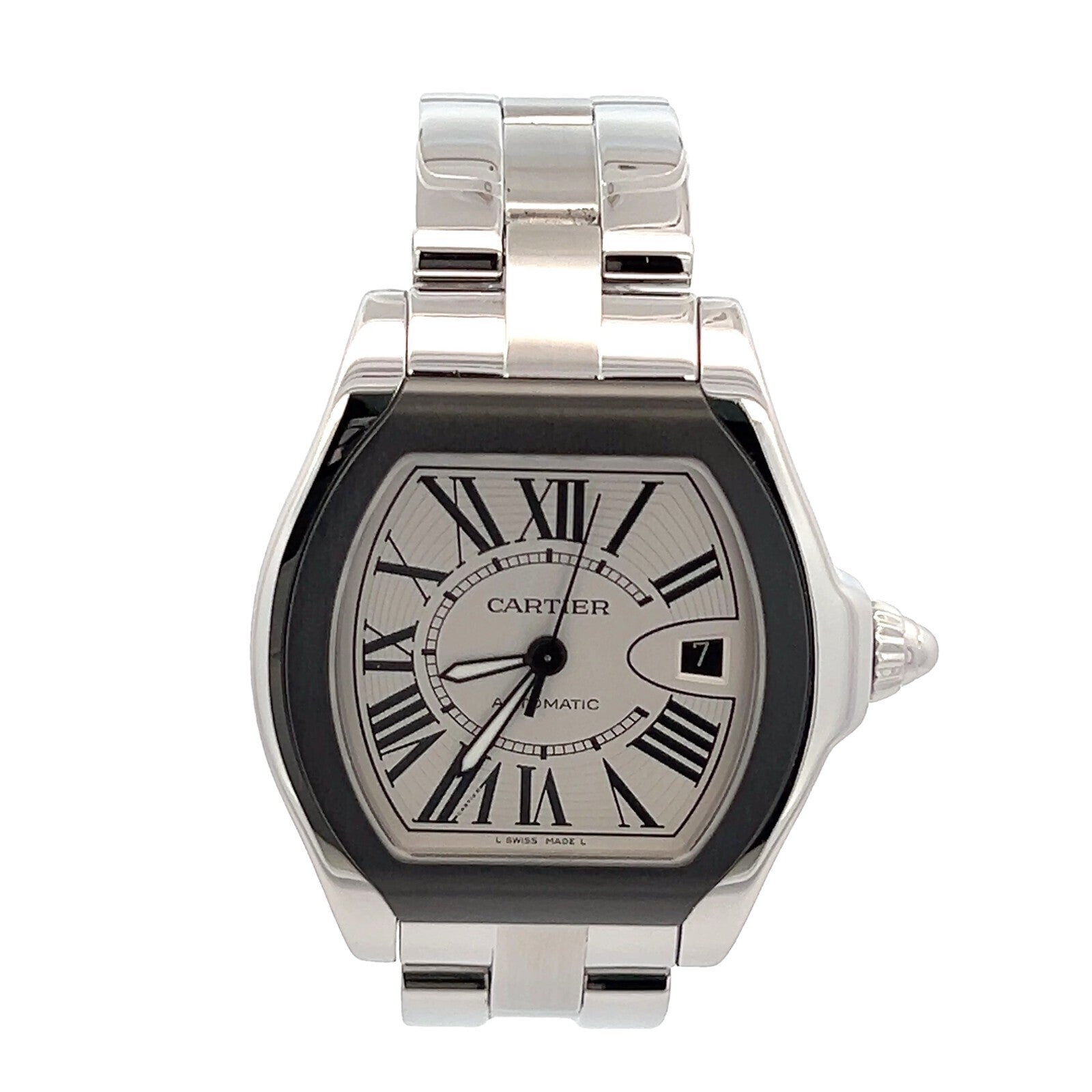Cartier Roadster Stainless Steel 46 mm Automatic – Black Bezel Luxury Watch