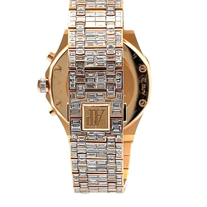 Mens Audemars Piguet Royal Oak Offshore 18K Gold Auto Chandelier Diamond Watch