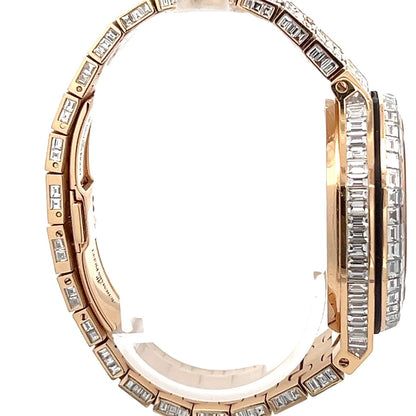 Mens Audemars Piguet Royal Oak Offshore 18K Gold Auto Chandelier Diamond Watch