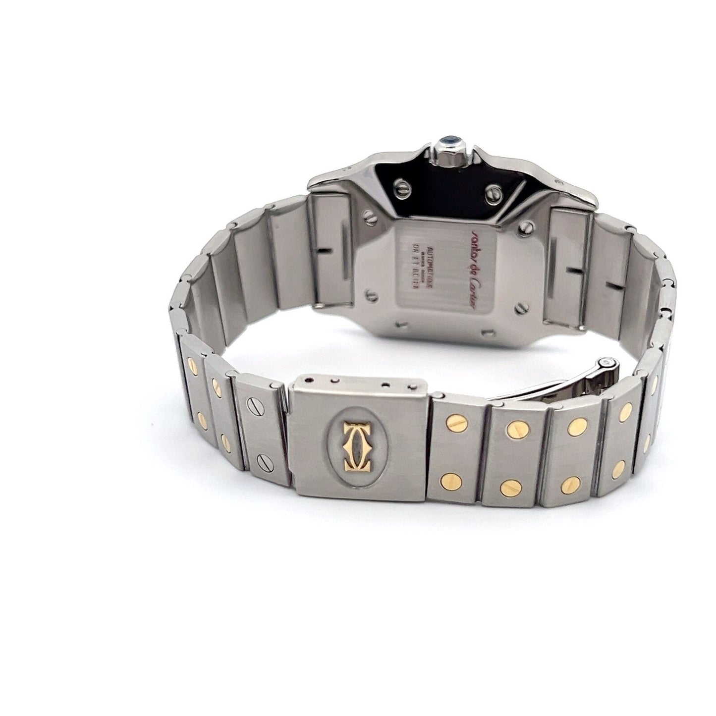 Womens Cartier Santos 18K Gold Automatic Watch