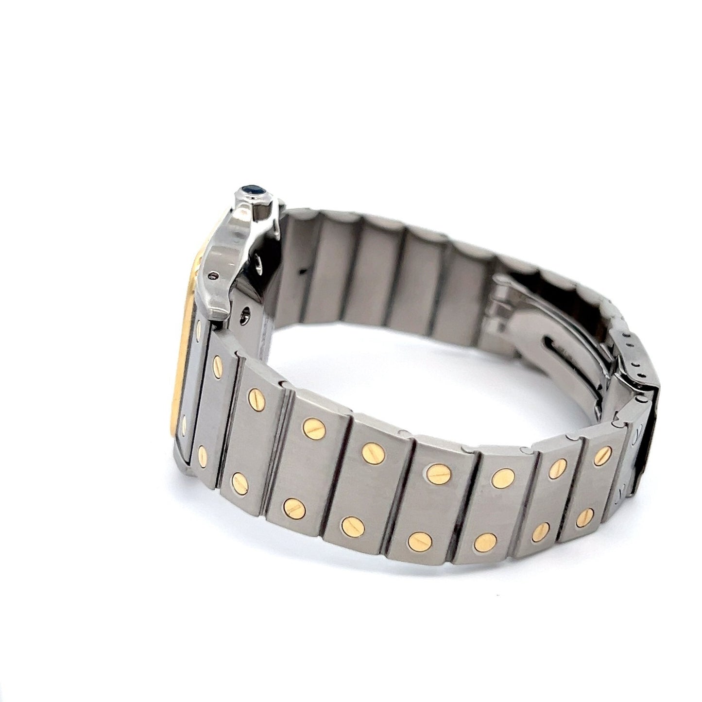 Womens Cartier Santos 18K Gold Automatic Watch